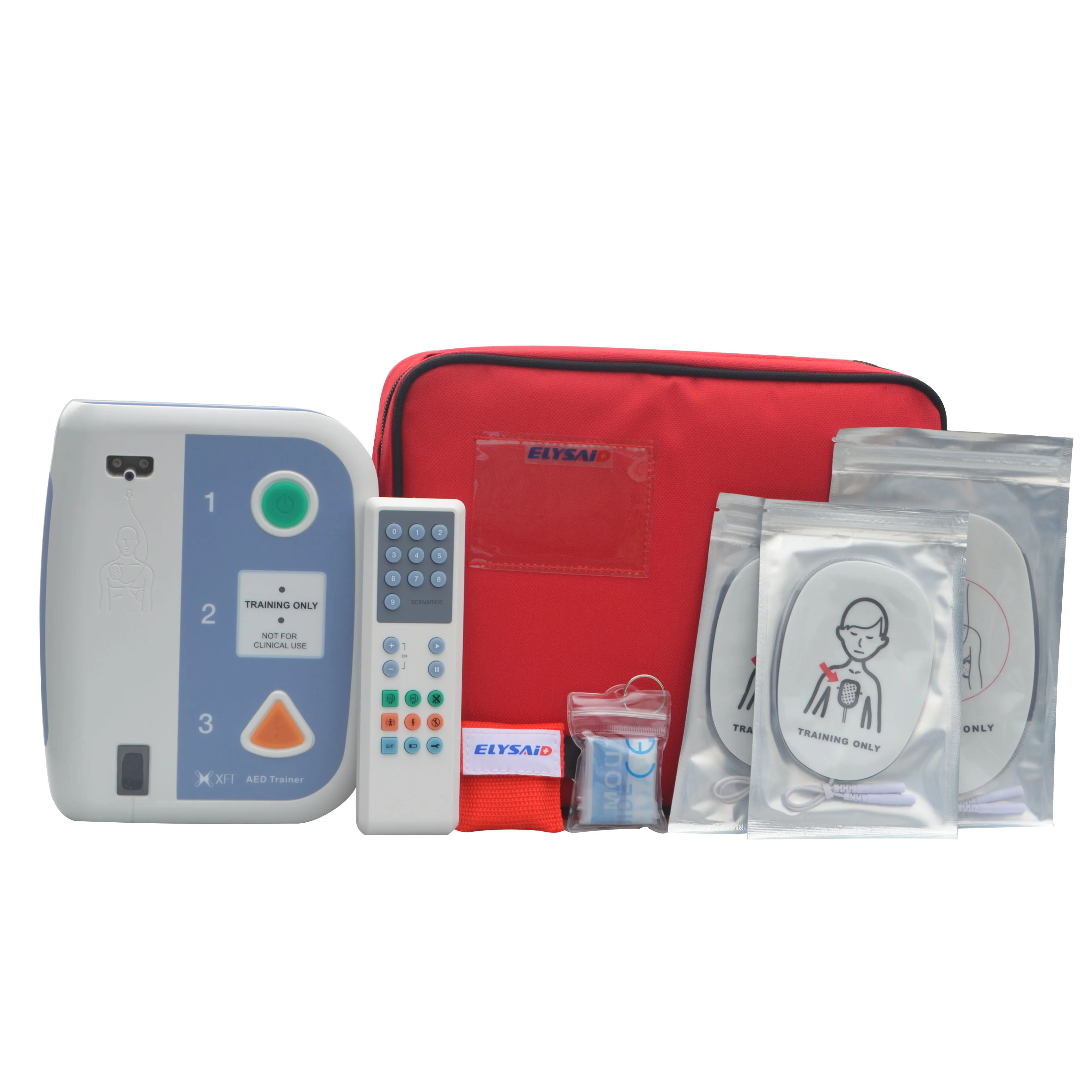 XFT-120C+ AED Trainer Cardiopulmonary Resuscitation Training Defibrillator Equipment For First Aid In Italian & English+2pcs CPR