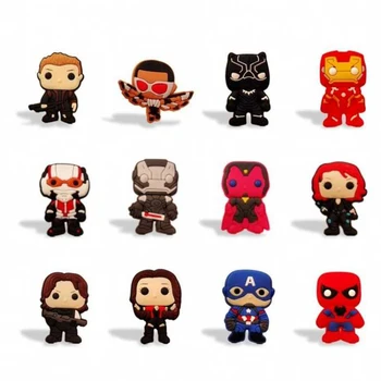 

50pcs/lot Marvel The Avengers Superhero PVC Fridge Magnets Magnetic Stickers Home Decor Refrigerator Magnet Kids Party Gift