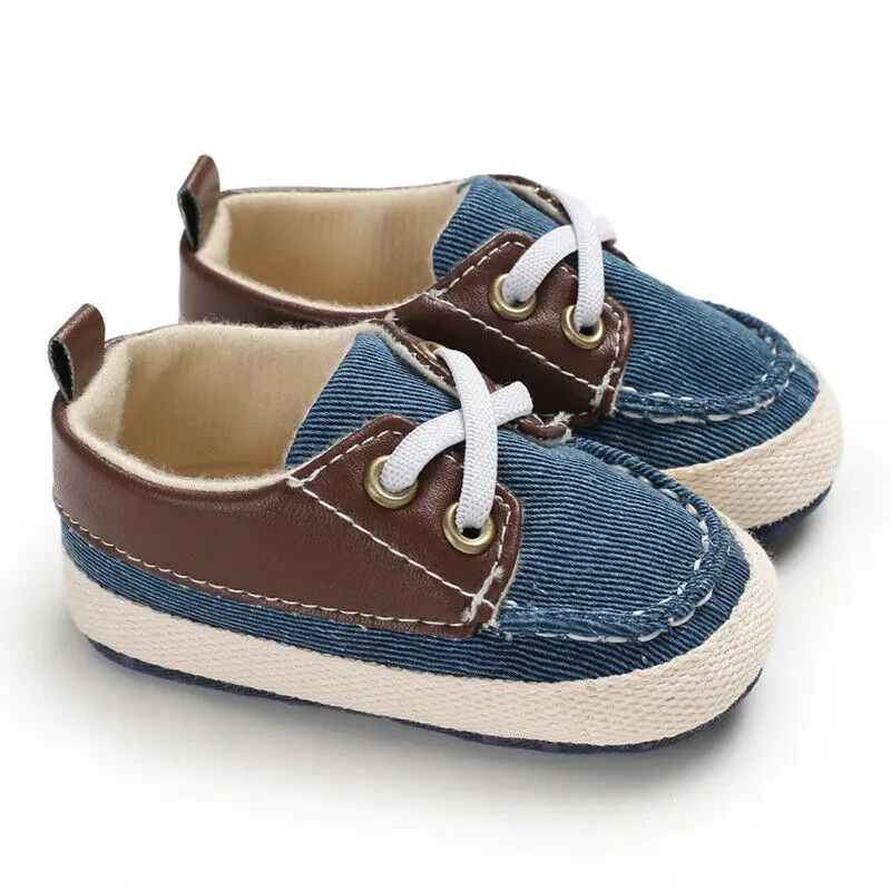 0-18Months Newborn Toddler Baby Boys Girls Fashion Soft Sole Crib Shoes Sneaker Sport Adorable Shoes Newest Style - Цвет: Синий