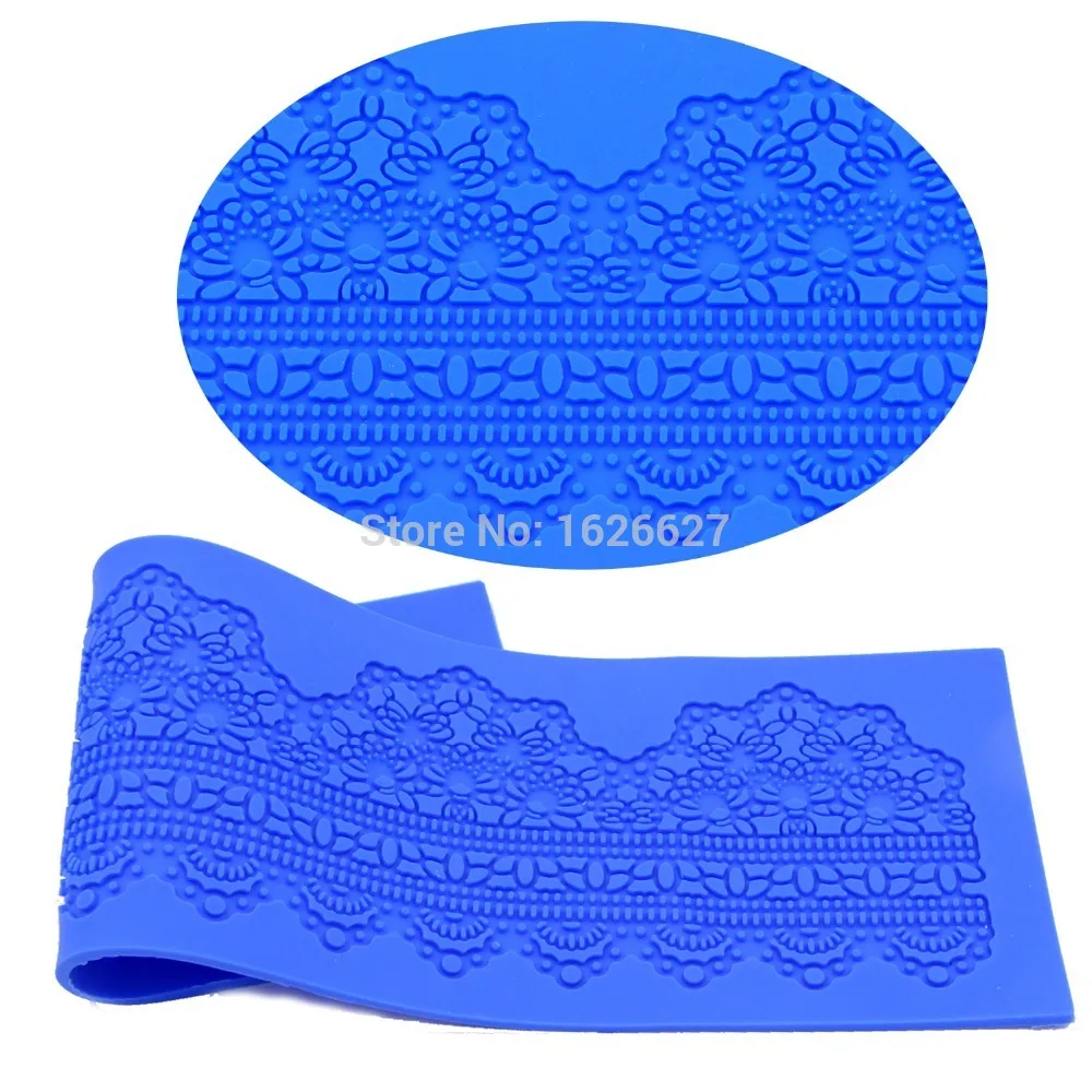 

Cake Lace Decorate Silicone Fondant Chocolate Decorating Mat Mold Kitchen Bakeware Baking Cooking Cake Tools Color Blue