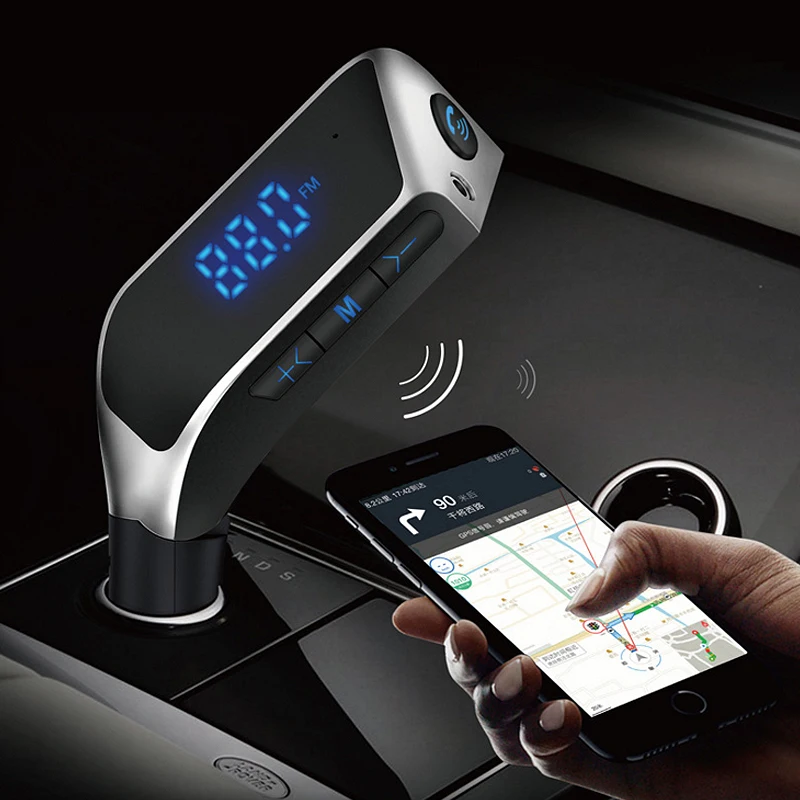 Автомобильный MP3 плеер fm передатчиком Bluetooth Hands Free Car Kit аудио AUX Напряжение Дисплей