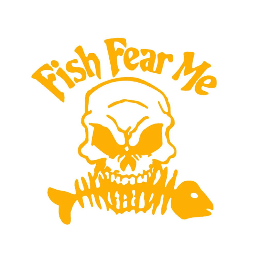Светоотражающие наклейки в виде черепа рыбы Fear Me съемные водонепроницаемые