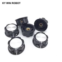 2pcs הרבה 2pcs / הרבה MF-A04 A04 ליבה נחושה Knob בקליט חלף רוטרי 33x16mm 6 מ"מ Inner קאפ Knob פוטנציומטר פנימי עבור WHT118 WX050 (5)