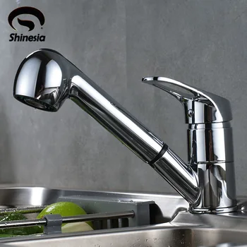 

Chrome Kitchen Sink Faucet 360 Degree Rotating Spout Faucet Hot And Cold Water Mixer Tap Deck Mounted