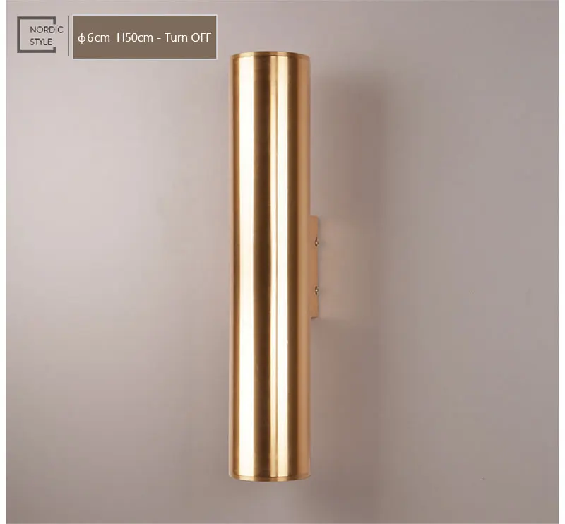 Nordic Art Gold Dining Room Wall Lamp Creative Loft Retro LED Wall Light Bar Hotel Bedroom Corridor Light Free Shipping (13)