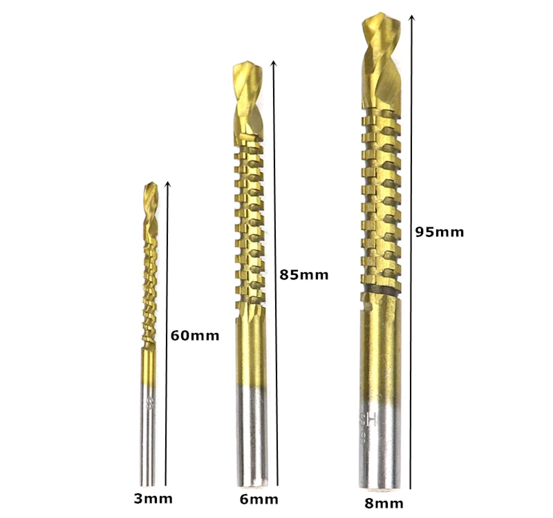 6 шт., набор ступенчатых Сверл с титановым покрытием, 4-32 мм, сверло из быстрорежущей стали с отверстием, сверлильная пила, столярные Деревообрабатывающие инструменты