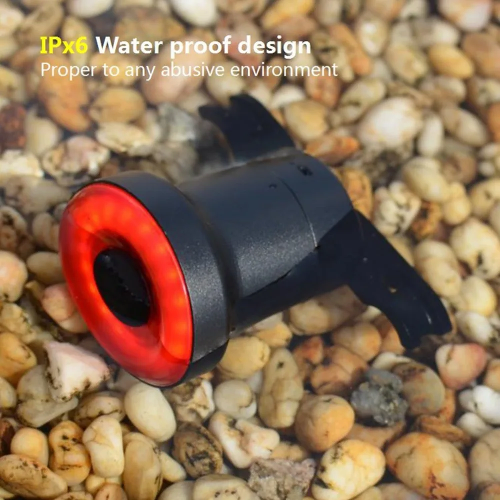 

Aluminum Alloy Bicycle Taillights Intelligent Sensor Brake Lights USB Micro Port Rear Taillights & Number Plate Bracket