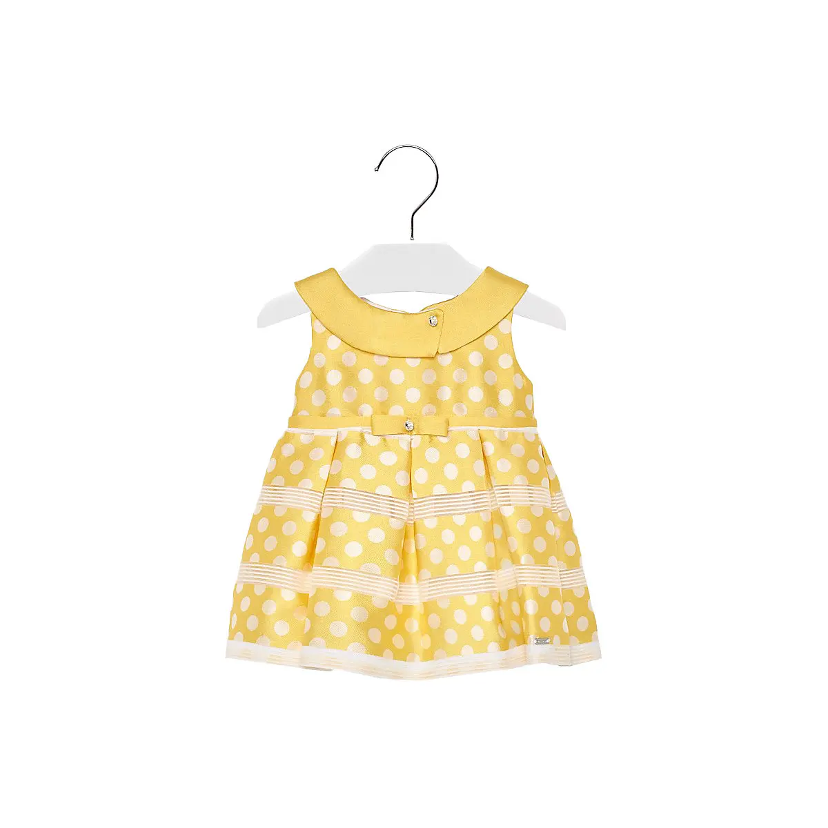 #Special Offers MAYORAL Jurken 10688622 Meisje Kinderen voorzien geplooide rok Geel Polyester Casual Print Knielange Mouwloze Mouwen