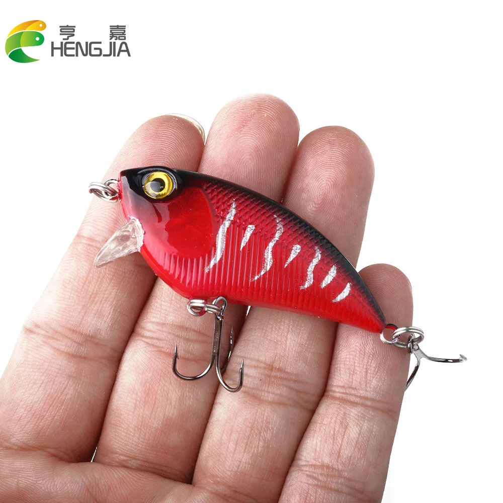 HENGJIA 1PC Artificial Plastic VIB Fishing Lure 5.5CM 6.6G Diving 0.3 0