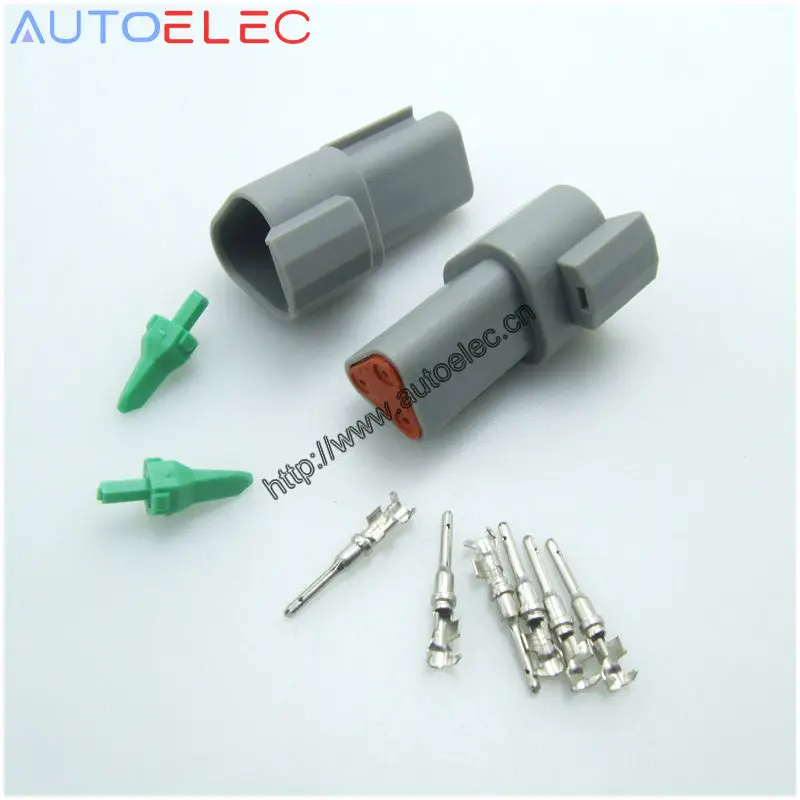 100Sets 3Pin DT04 3P connectors terminals plus OEM Deutsch DT and 1060 ...