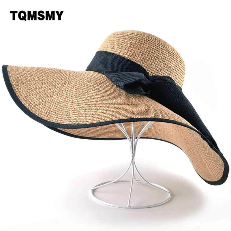 LLPBEA-HAT Beach Sun Hat Boater Straw Ladies Beach Hat Elegant Hat Flower Feather Dome Hat