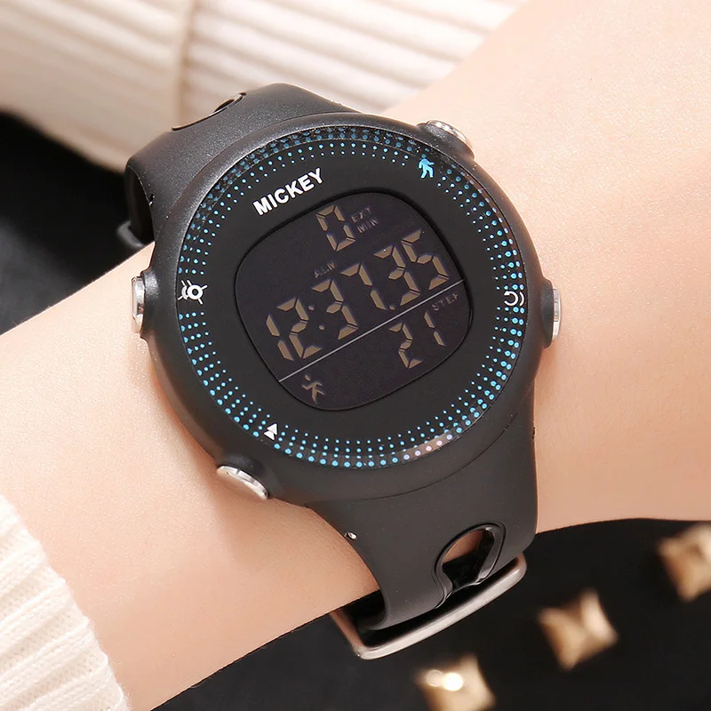 Online Reloj de pulsera Digital de Mickey Mouse de lujo para mujer, reloj deportivo de moda de 2019 para mujer, reloj montre para mujer