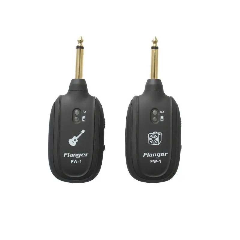 

Professional UHF Wireless Guitar Transmitter Receiver System Built-in Rechargeable Battery 50M Transmission Range for Guitar