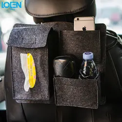LOEN 1 шт. мини автомобильное заднее сиденье сумка для хранения заднего сиденья автомобиля Органайзер держатель для бутылки ткани журнал