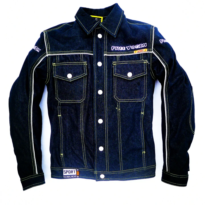 

New Motorcycle Jacket Riding Men Casual Jeans With 5 Protectors Sets Body Armor Motocross/ATV Moto Cowboy Clothing Jersey Blue