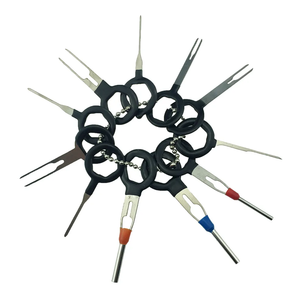 

Wire Harness Connector Crimp Pin 11Pcs/Set Terminal Removal Tool Car Electrical Wiring Crimp Connector Pin Extractor Kit Tools