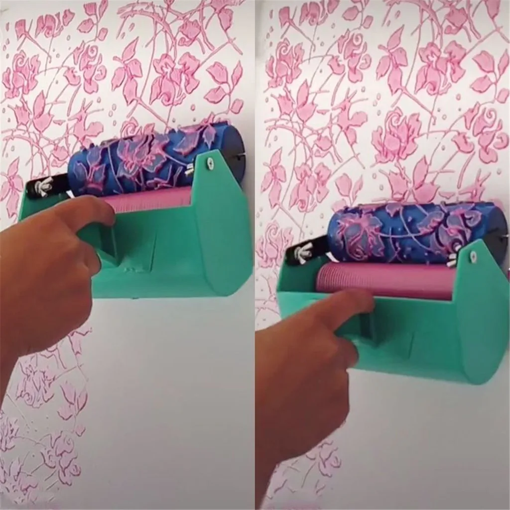 

Double Color Wall Decoration Paint Painting Machine For 7 Inch Roller Brush Green Tool New