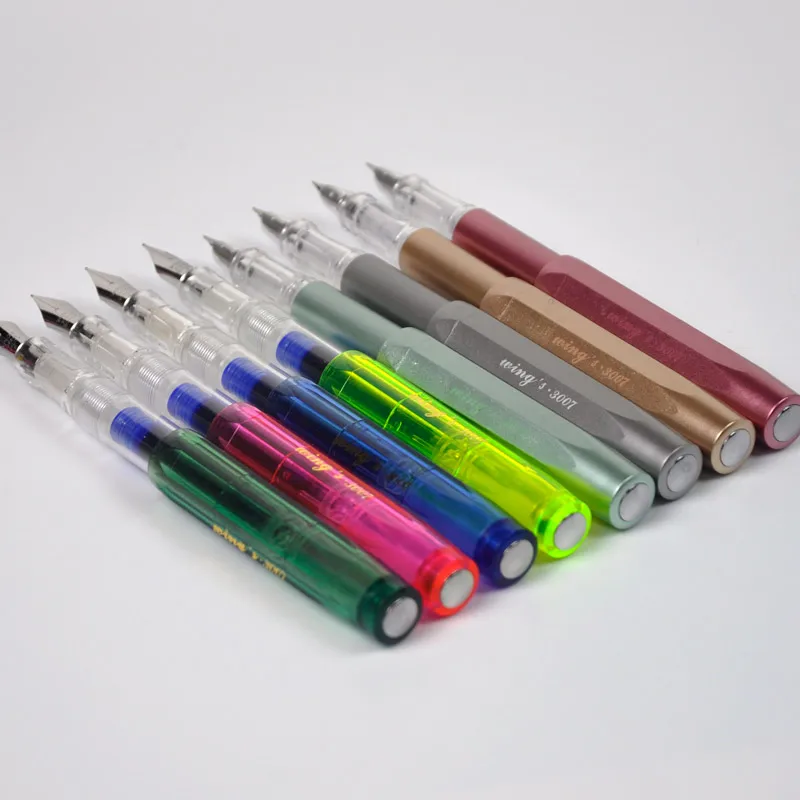 

1pc/lot Wingsung Cute Kawaii Pocket Fountain Pen 0.5mm/0.38mm Creative Short Student Writing Ink Pens School Office Supplies