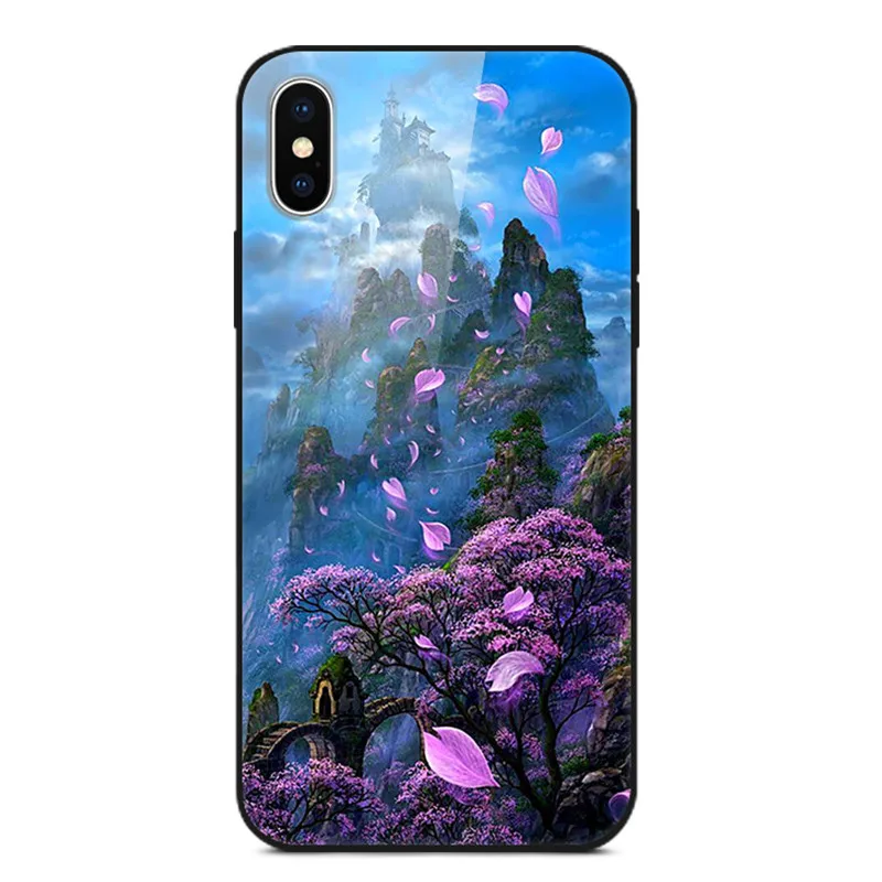 Чехол для iPhone XS Max XR из закаленного стекла, Жесткий Чехол для задней панели, чехол для телефона iPhone 11 Max Pro 2019X10 XS XR, чехлы-бампер из ТПУ - Цвет: 07