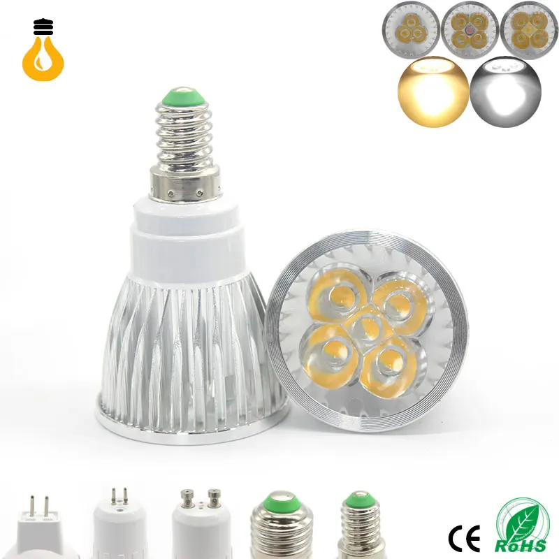E27/GU10/GU5.3/MR16 AC12/85 265 V 12W 15W высокая яркость светодиодный прожектор лампа реальный