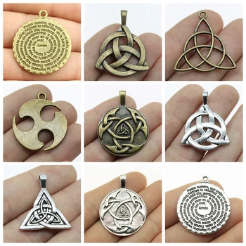 

10pcs Amulets And Talismans Triangle Charm For Jewelry Findings Components Making Diy Craft Supplies Handmade Accessories