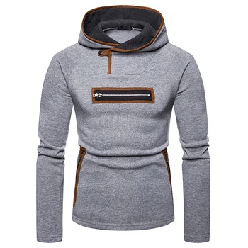

2019 Hoodie Solid Color Hoodies Men Fashion Tracksuit Male Sweatshirt Hoody Mens