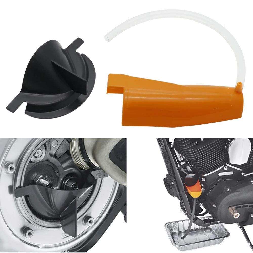 Oil Filter Funnel Cover Primary Case Oil Fill Funnel For Harley Touring FLSB models for Softail Dyna models 2018+ (51)
