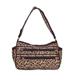 Модная женская сумка дизайнерская маленькая леопардовая верхняя ручка сумки с молнией карманы портативный водостойкая нейлоновая сумка