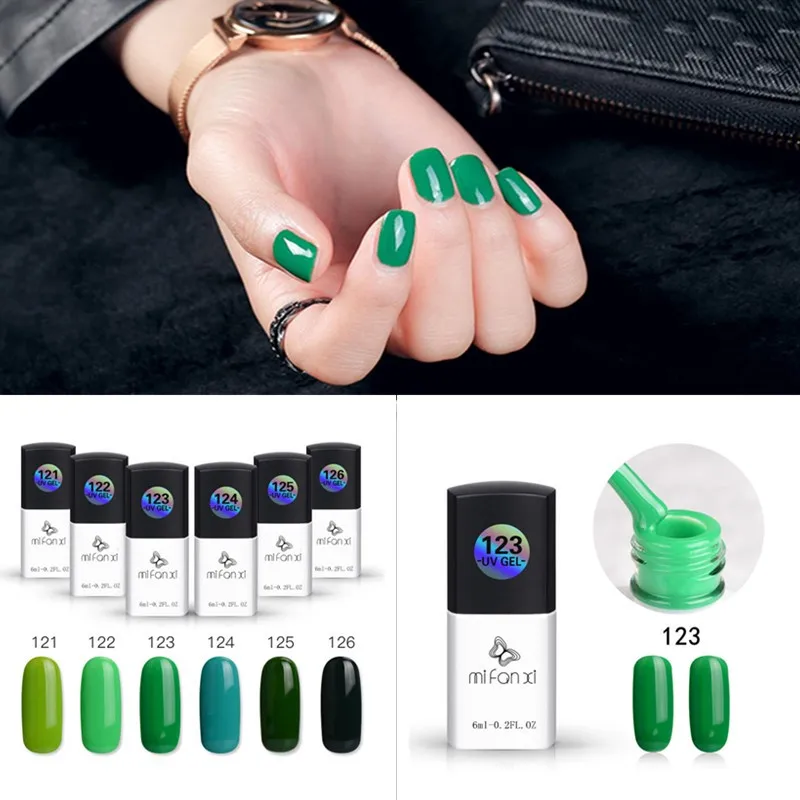 

MiFanXi Color Series 6ml Soak Off LED UV Nail Gel Polish Long Lasting UV Nail Lacquer DIY Nail Varnish Manicure
