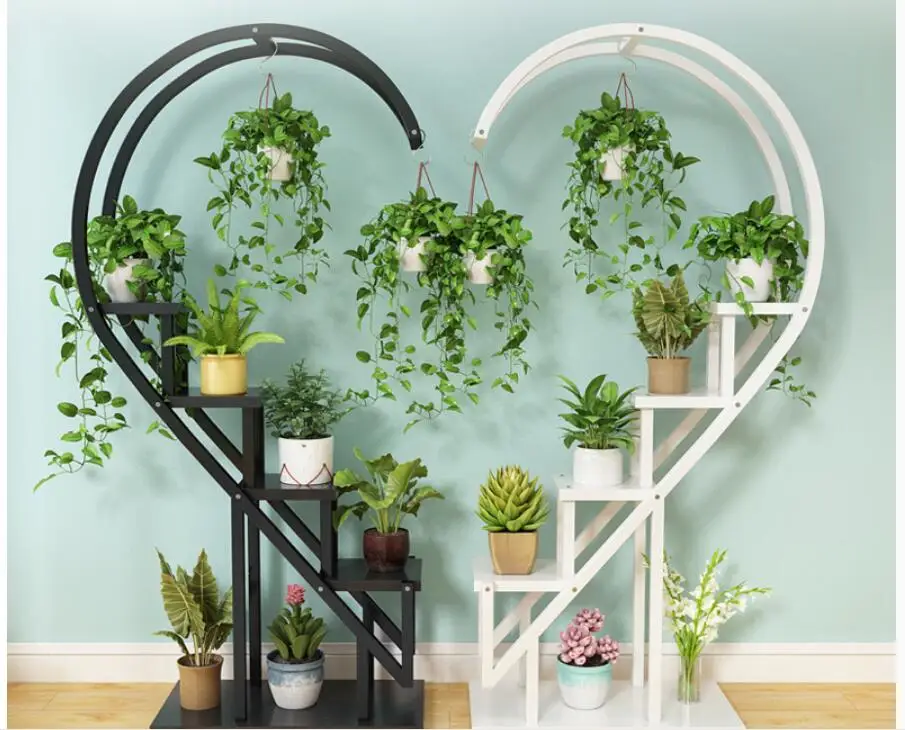 The living room household use pattern rack multilayer indoor special price balcony iron work circular buy content rack adornment