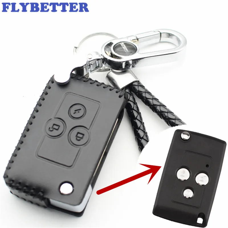 FLYBETTER натуральная кожа 3 кнопки флип ключ чехол для Lada Priora/Niva/Granta/Samara/Xray/Sedan стайлинга автомобилей(B) L187