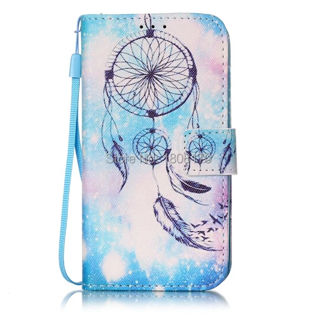 Кожаный чехол кошелек Datura Flower Skull для Iphone 8 7 6 6S Plus 5 5S SE Ipod touch 6th 5th Dreamcatcher подставка 1