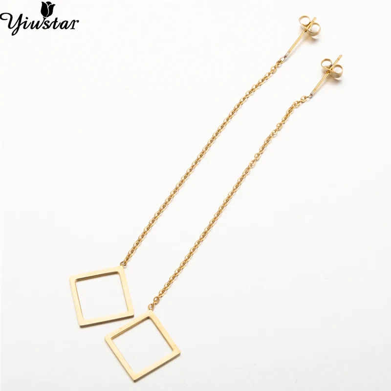 

Yiustar Mini Hollow Elegant Charm Square Female Earrings Sweet Cute Charming Generous Ear for Women Girls Birthday Party Gifts