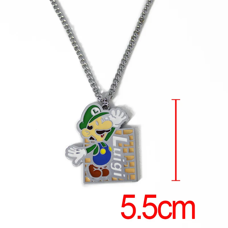 Игра Super Mario Bros Луиджи cos брелок Мода Новинка Забавный 5 кулон цветной металлический Chaveiro Llaveros маленькие подарки