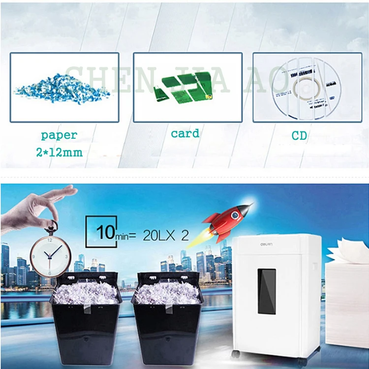 Электрический измельчитель бумаги дробилка бумаги 20л объемная разделительная дробилка разбитой бумаги/карта автоматическая остановка измельчитель бумаги 9904