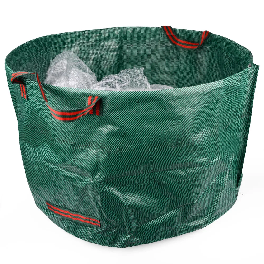 79*42cm Garden Storage Bag Planting PE Growing Bags Grass Leaves