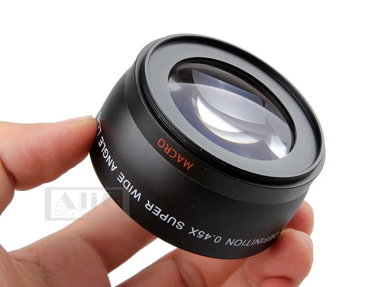 0.45X Широкий формат Камера Макро фильтр для объектива 52 мм для Nikon D3100 D3200 D3300 D5000 D5100 D5200 D5300 D5500 с AF-S фирменнй переходник для объектива Canon 18-55 мм объектив