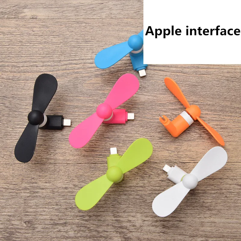 5 pcs Travel Portable Phone Mini Fan Cooling  USB Gadget For iPhone 5 5S 6 6S Plus 7 8 x