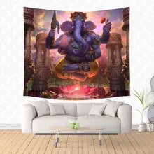 Ganesha Of Hinduism Lord Висячие гобелены персонализированные гобелены Декор на стену одеяло Настенный Коврик для йоги