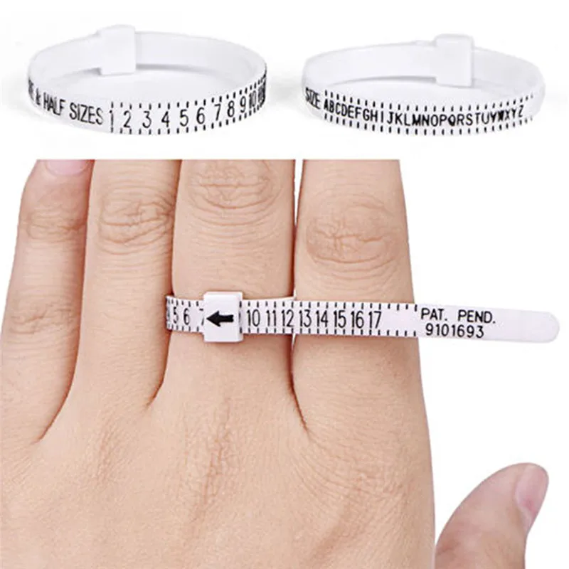 

New Style Educational Funny US UK Scale Ring Size Ruler Jewelry Measuring Tools Finger Circle Rings Surrounding Tool#278621