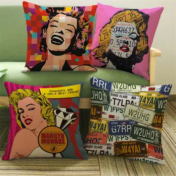 

Pop style movie star Marilyn Monroe Cushion Cover animal Pillow Cases Chair Car Sofa Pillow Cover Home Decorative Pillow BZ-236