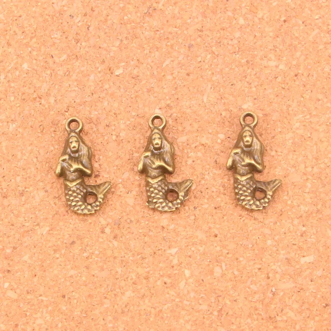 20PCS Antique Bronze Trendy Jewelry mermaid Charms Pendant Finding Fine