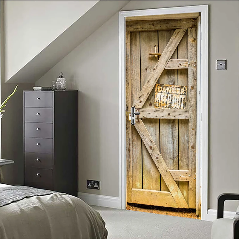 

Fashion creative simulation door stickers 3d 3d stickers stickers door stickers wall paper