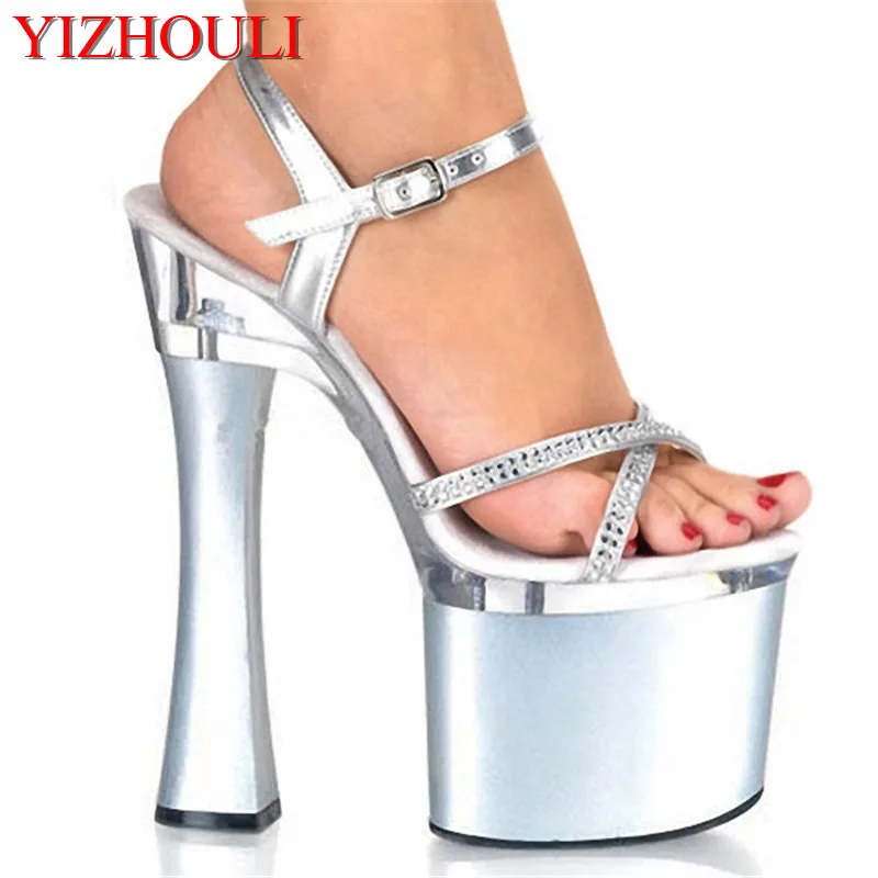 

New Arrived 18CM Pumps High Heels Platform High Heeled Thick Sole Sexy Shoes For Women 7 inch Model Pumps Shoes