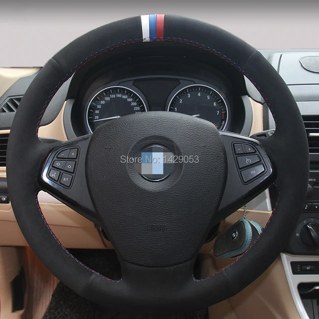Case for BMW X3 2008 Steering wheel covers Car styling DIY genuine leather steering covers Anti ...