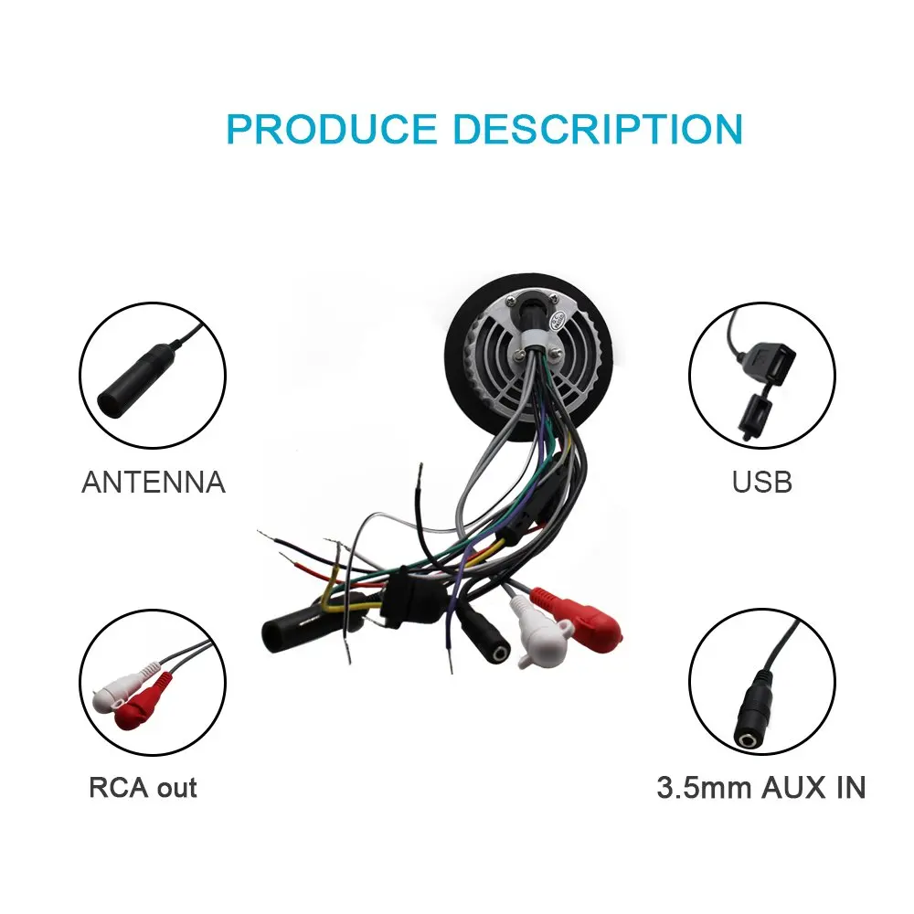 Морской Bluetooth стерео Лодка Радио FM AM MP3 плеер Аудио Звук Системы+ 3 дюймов морской Водонепроницаемый мотоцикл Динамик+ антенна
