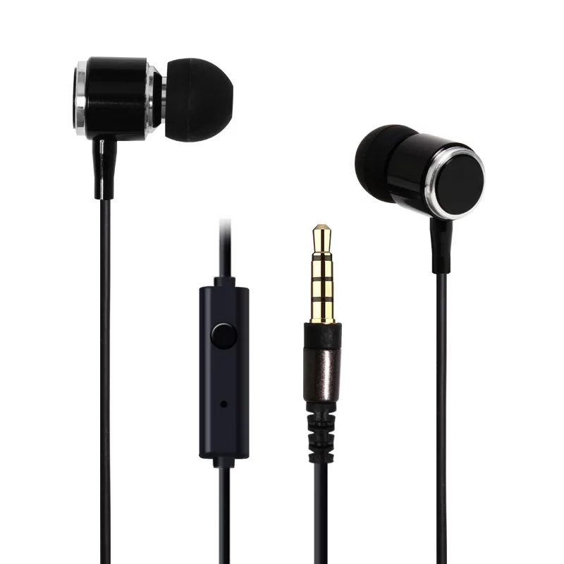 Great Sound 3.5mm Headset In Ear Super Bass Earphone With Mic For mobile phone wire 1.2min