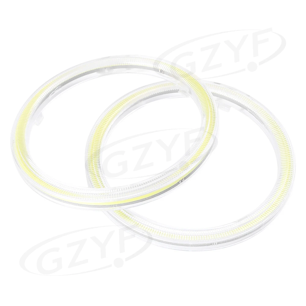 100mm 117-LEDs Angel Eyes Halo Ring Fog Driving Lights Daytime Running Lamps+Cover Pair COB Chips 6500K Super Bright