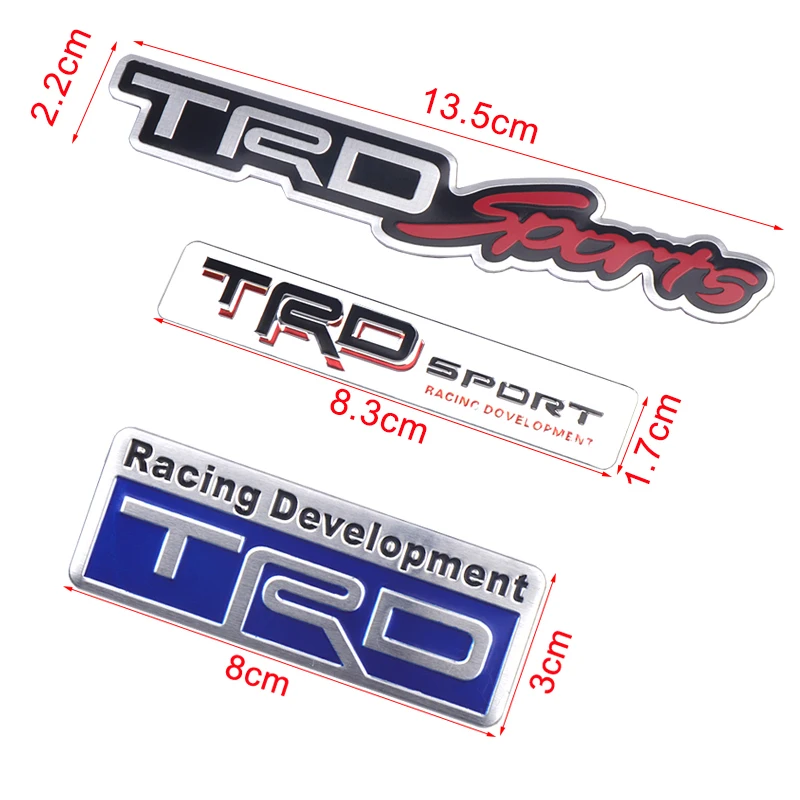 Автомобильный логотип TRD 3D гоночная металлическая наклейка значок автоэмблема