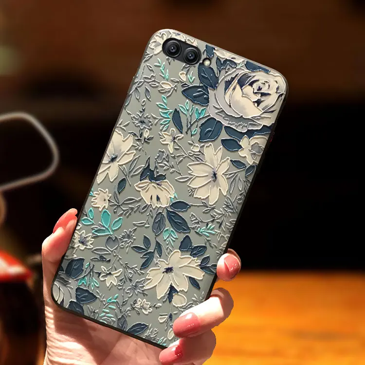 Чехол из ТПУ с рельефным 3d тиснением и цветком для Huawei Mate 10 20 P30 P20 P8 P9 P10 Lite 2017 Mini Pro